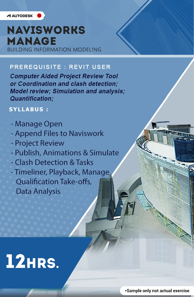 Navisworks Manage Revit model clash detection, aggregation, simulation and animation, analyzing with Quantification and BIM Integration